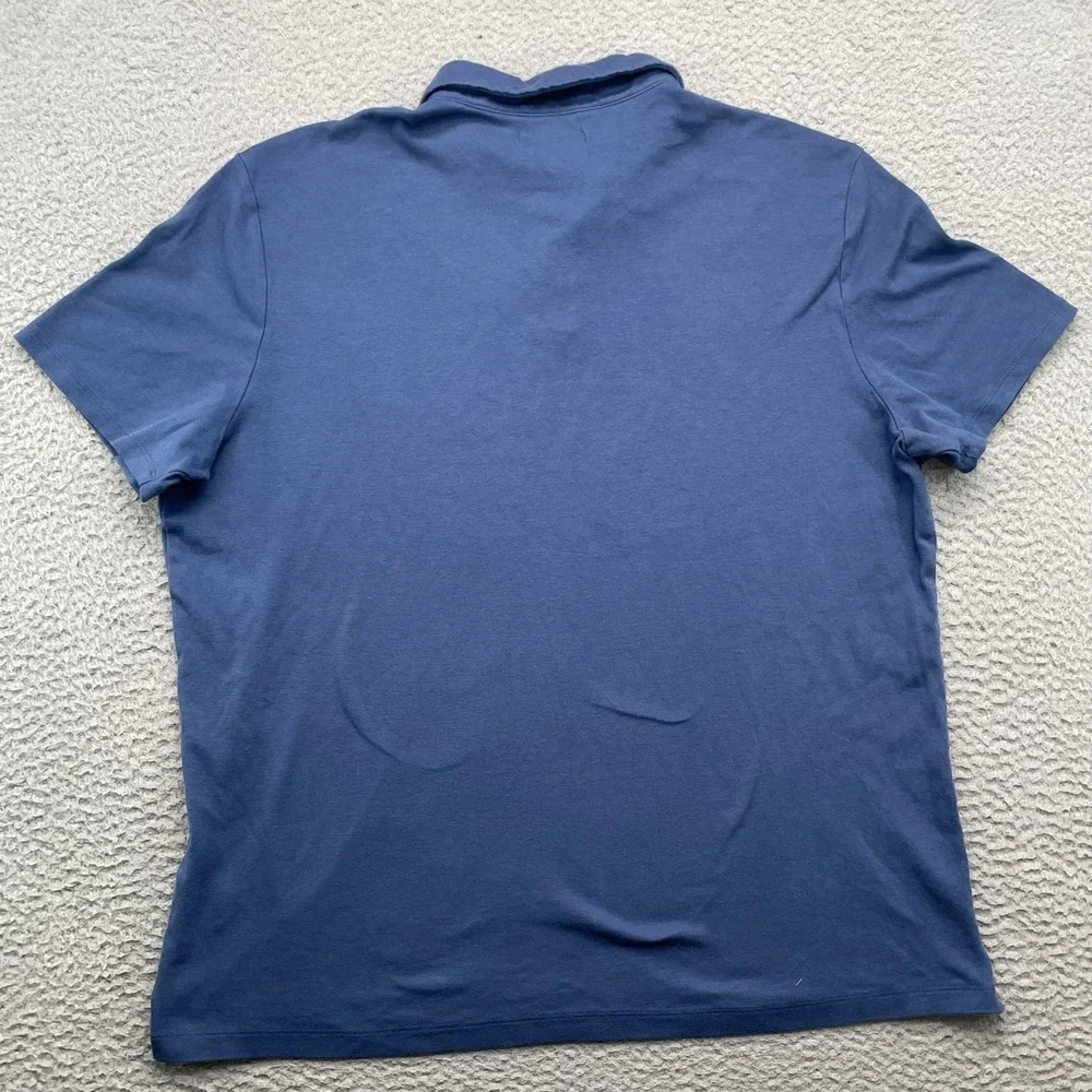 Banana Republic Polo Shirt Mens XXL Blue Preppy 90's Corpcore Golf Modern Travel